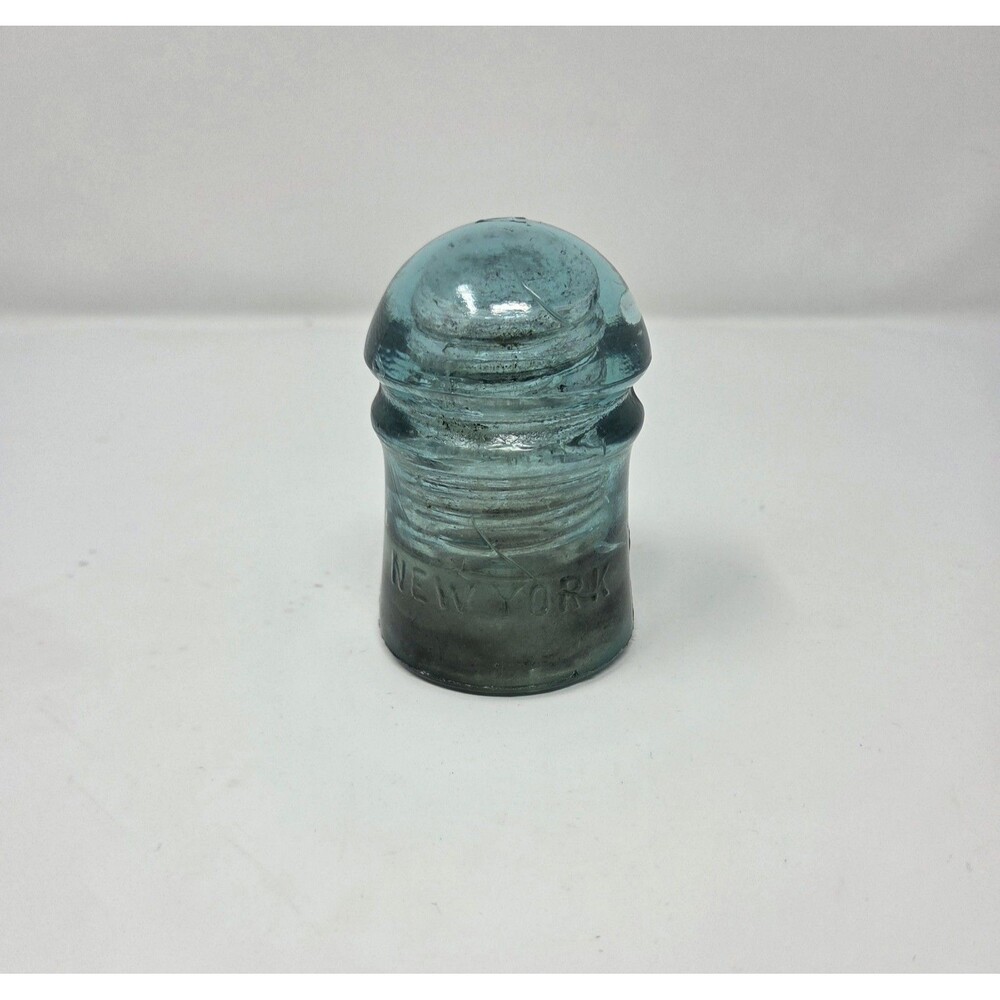 Vintage Brookfield New York Glass Insulator Aqua CD145 Dome Top No Damage - Picture 4 of 9